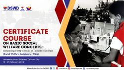 Certificate Course on Basic Social Welfare Concepts Enhancing Competencies of Paraprofessionals (Social Welfare Assistants 