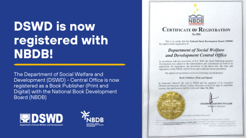 DSWD Registers as a Book Publisher with NBDB