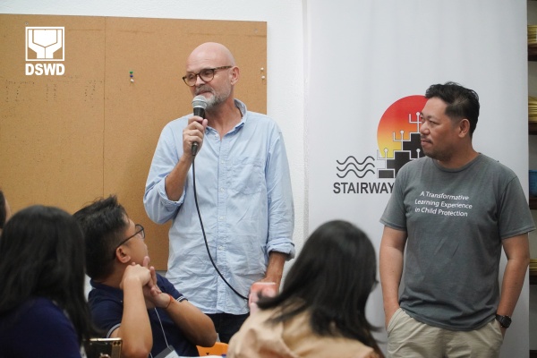 Mr. Lars Jorgensen (SFI Founder) provided welcome message and discussed the years of collaboration of DSWD, through 4Ps, and Stairway Foundation, Inc. (SFI).