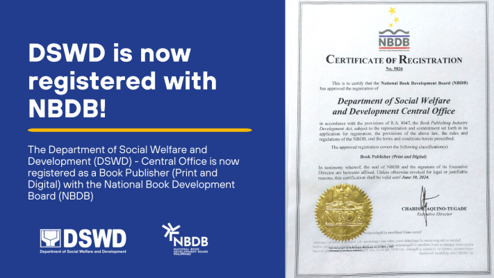 DSWD Registers as a Book Publisher with NBDB