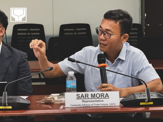 Mr. Sar Mora, of the Cambodia Alliance of Trade Unions (CATU)